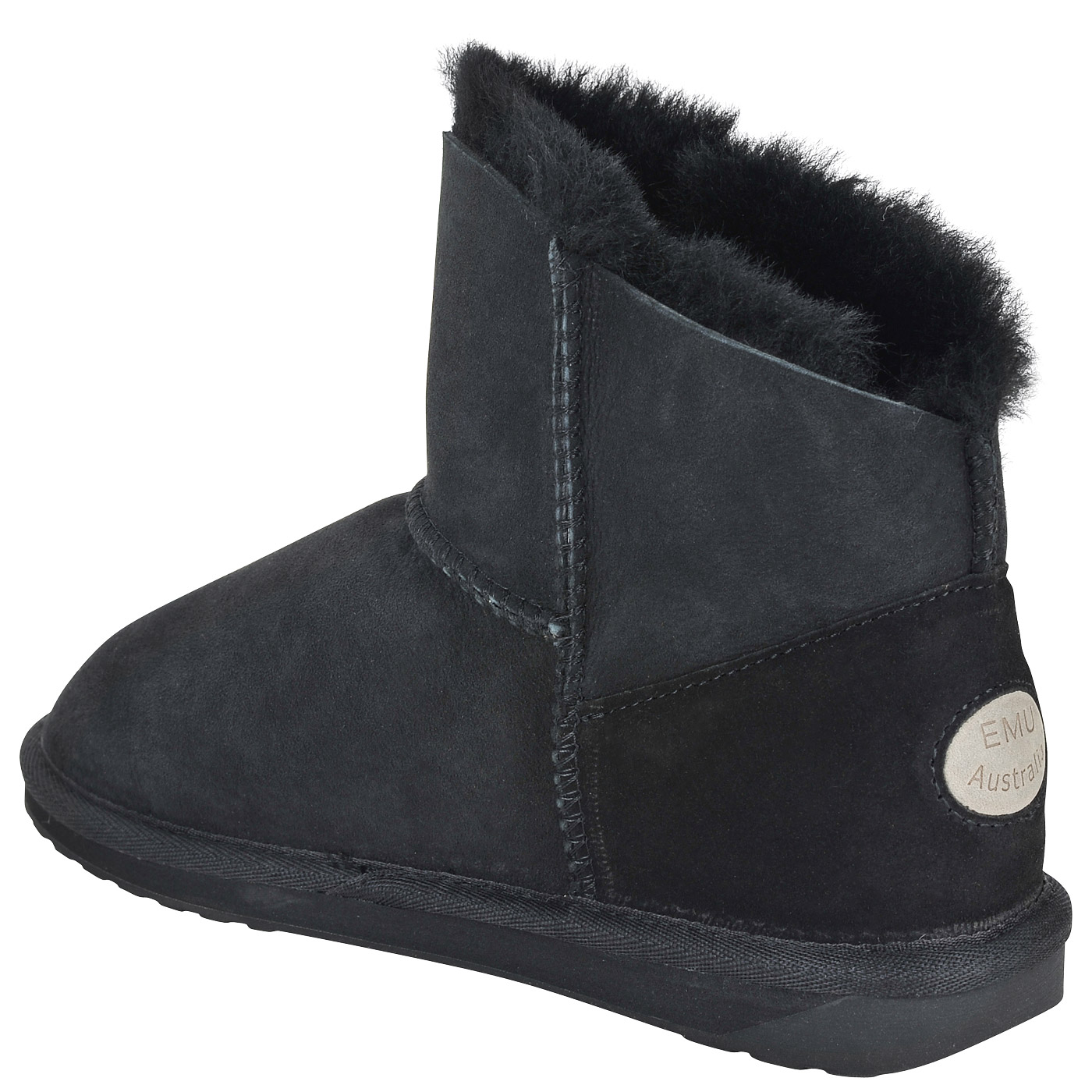 Черные замшевые угги EMU Australia Denman Mini