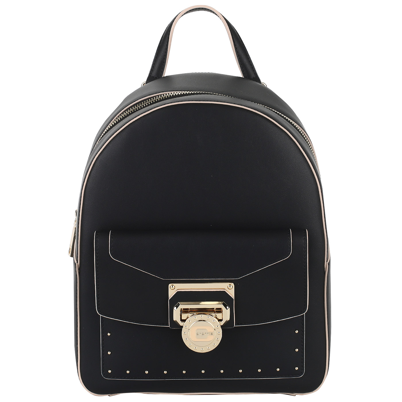Рюкзак из гладкой кожи Cromia Nubia 1404183_nero/beige - 2000557942202 ...