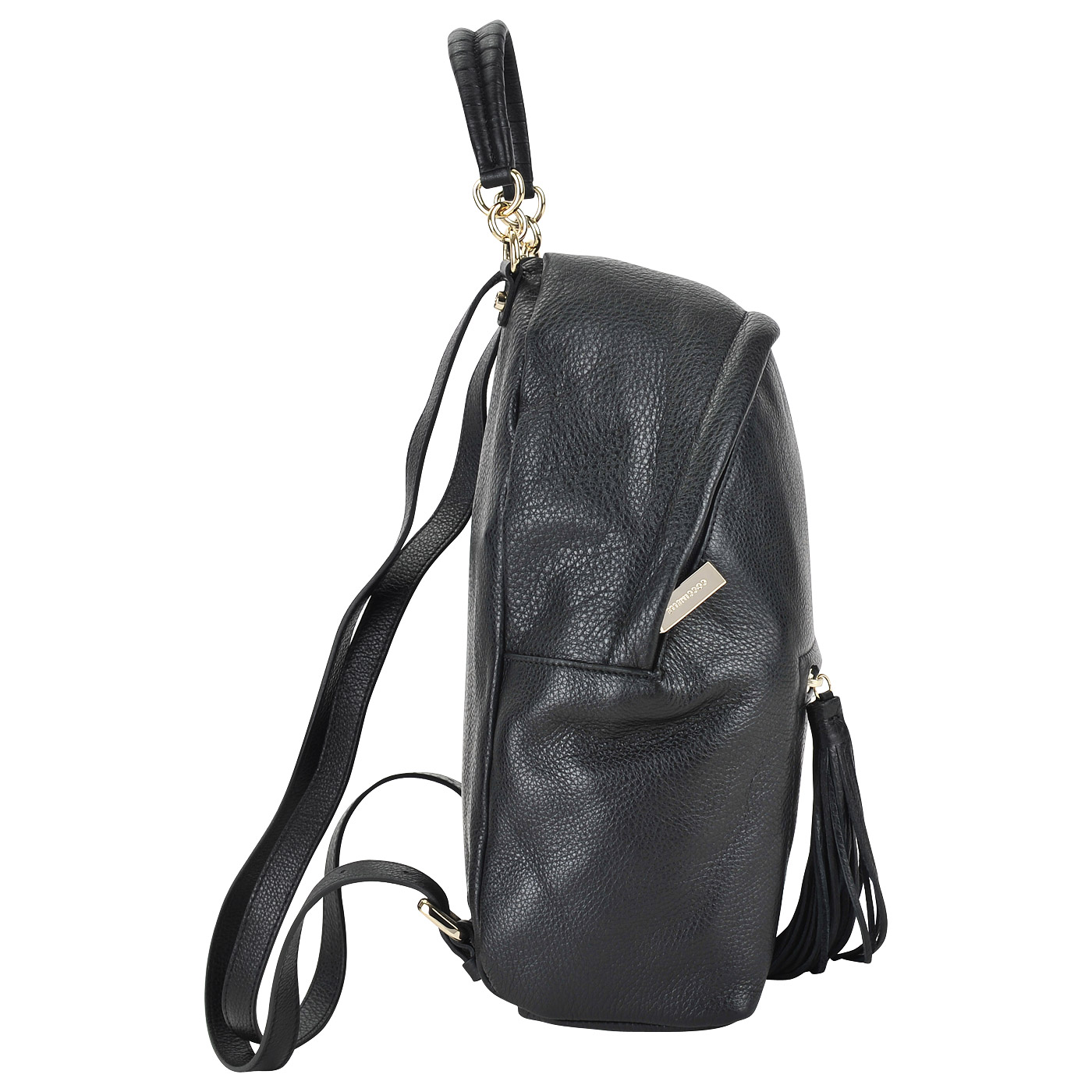 Женский черный рюкзак из натуральной кожи Coccinelle Leonie