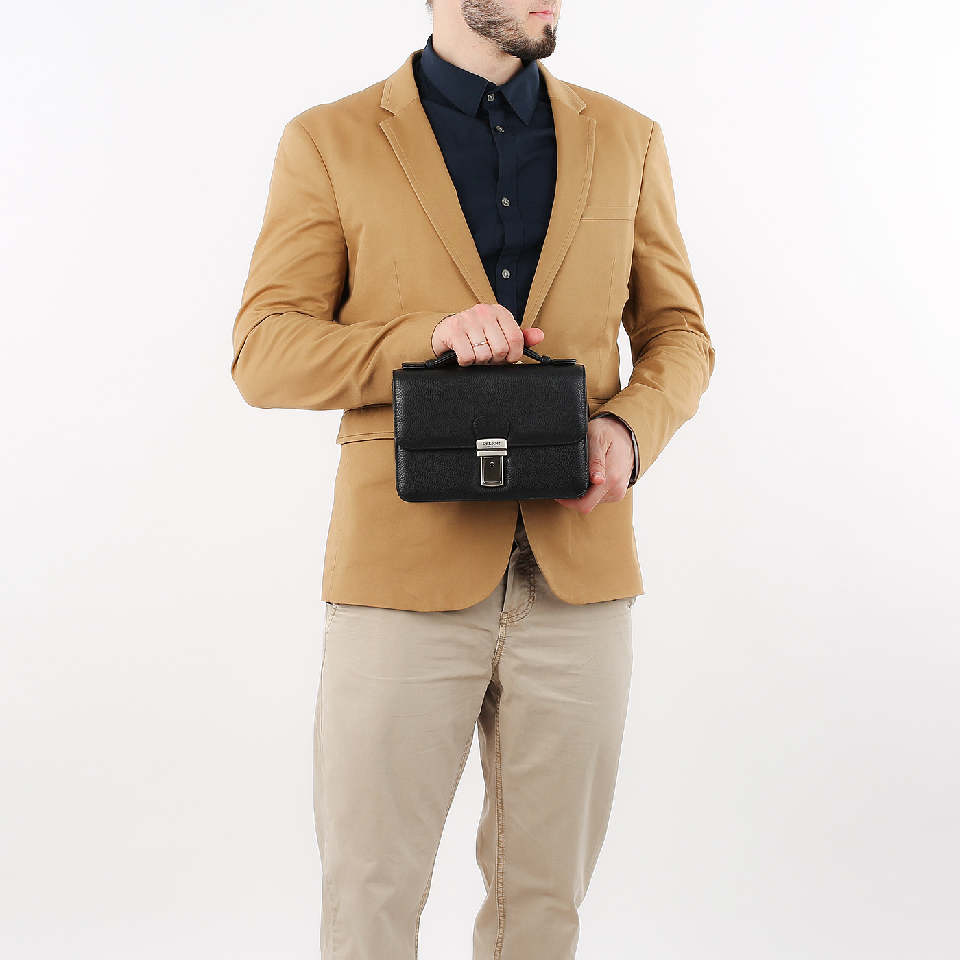 Мужская кожаная барсетка Dr. Koffer 