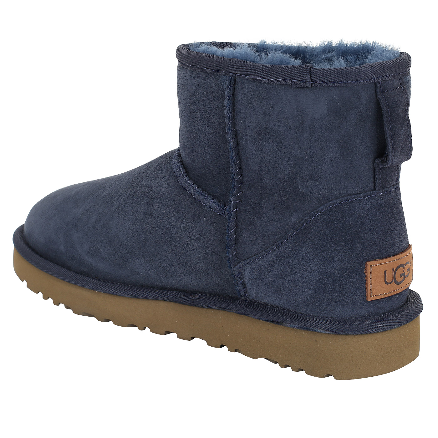 Голубые замшевые угги UGG Classic Mini II