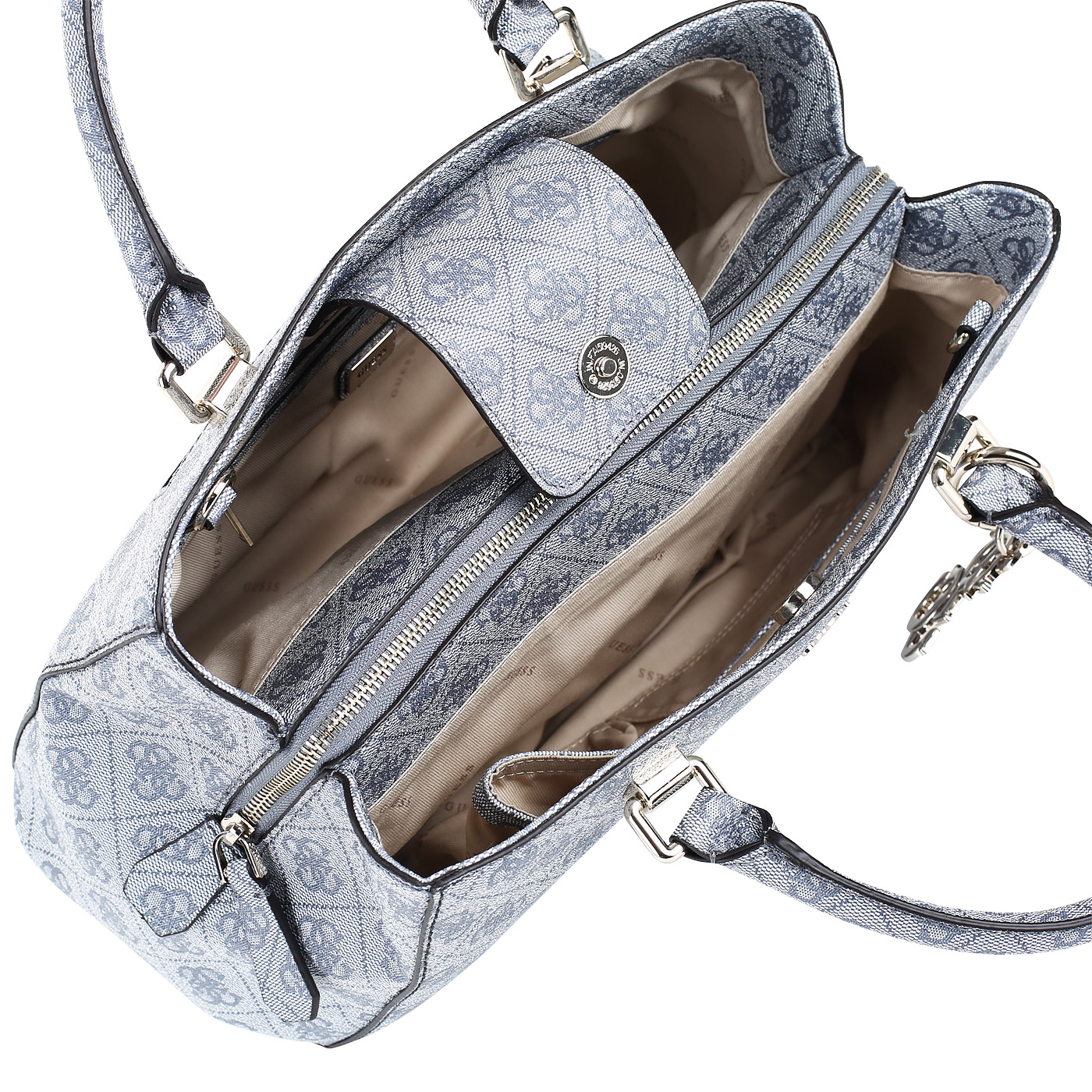 Серая вместительная женская сумка Guess Joleen HWSG68 57070_grey ...