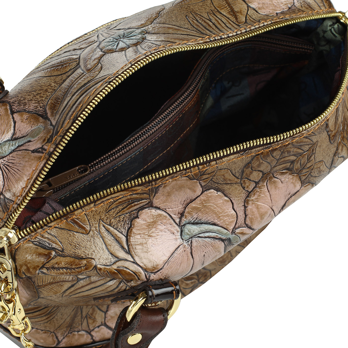 Женская кожаная сумка с тиснением Marino Orlandi 