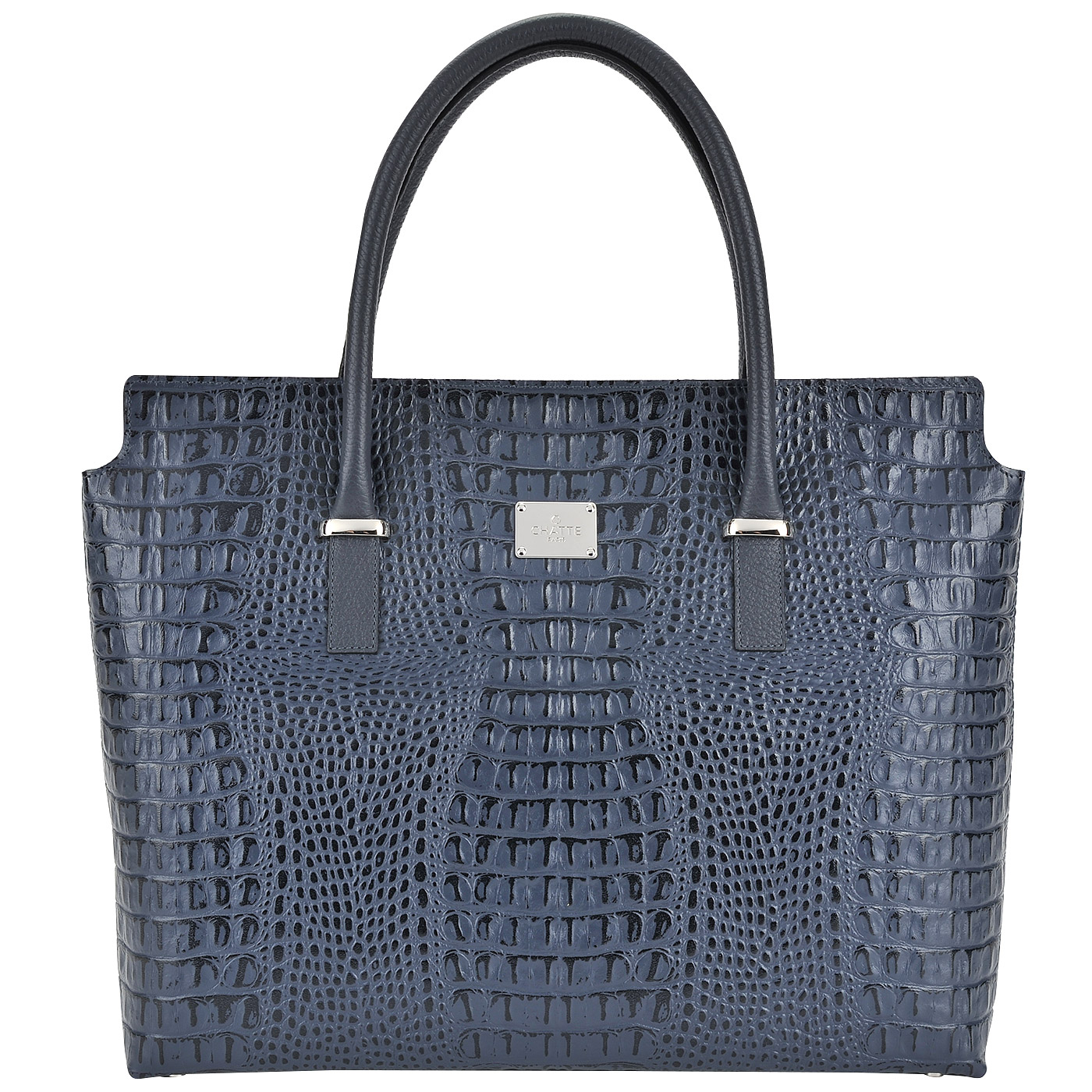 Chatte Женская синяя сумка с отделкой под крокодиловую кожу