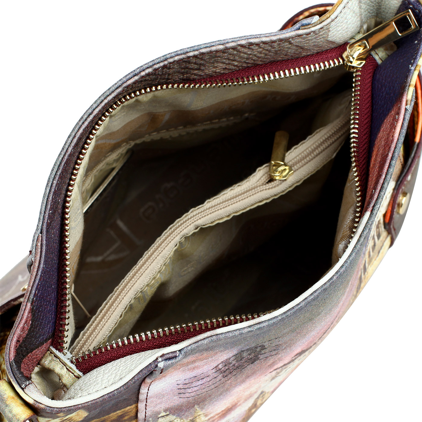 Женская кожаная сумка с принтом Acquanegra London