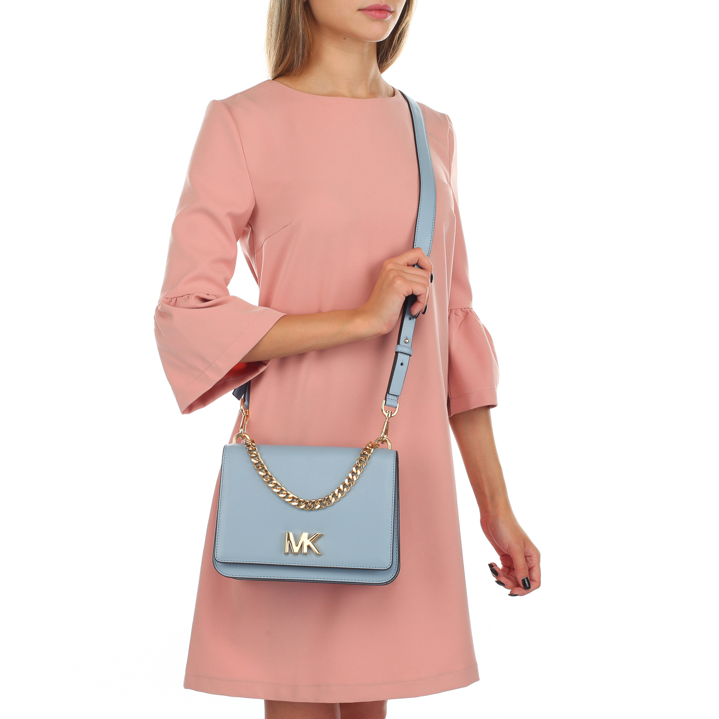 Кожаная сумочка с откидным клапаном Michael Kors Mott