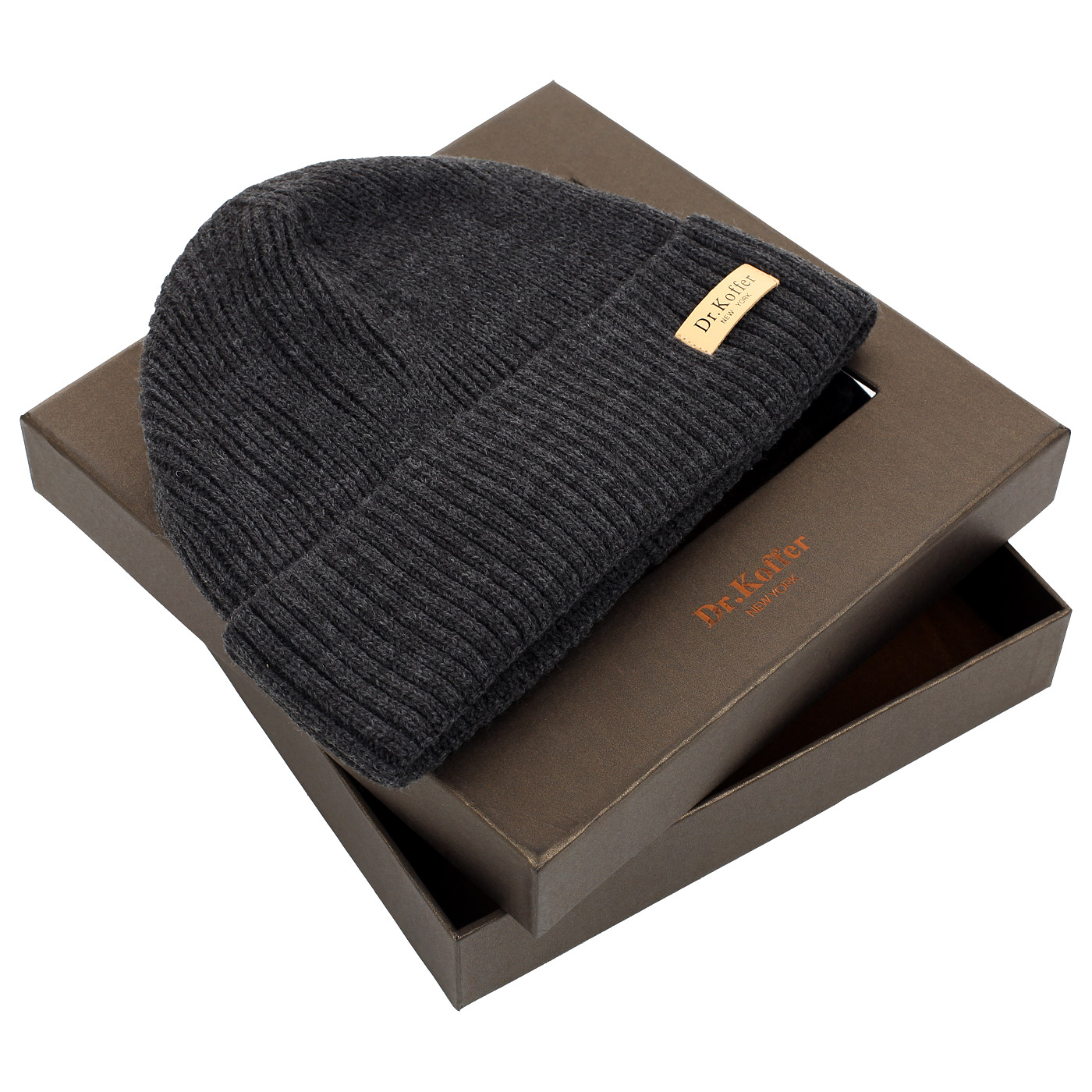 Мужская шапка серого цвета Dr. Koffer 