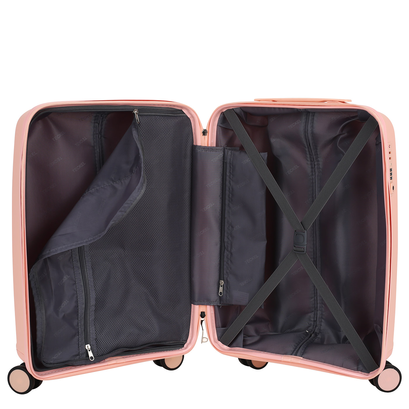 Чемодан маленький S из полипропилена с кодовым замком Teckel Skydriver