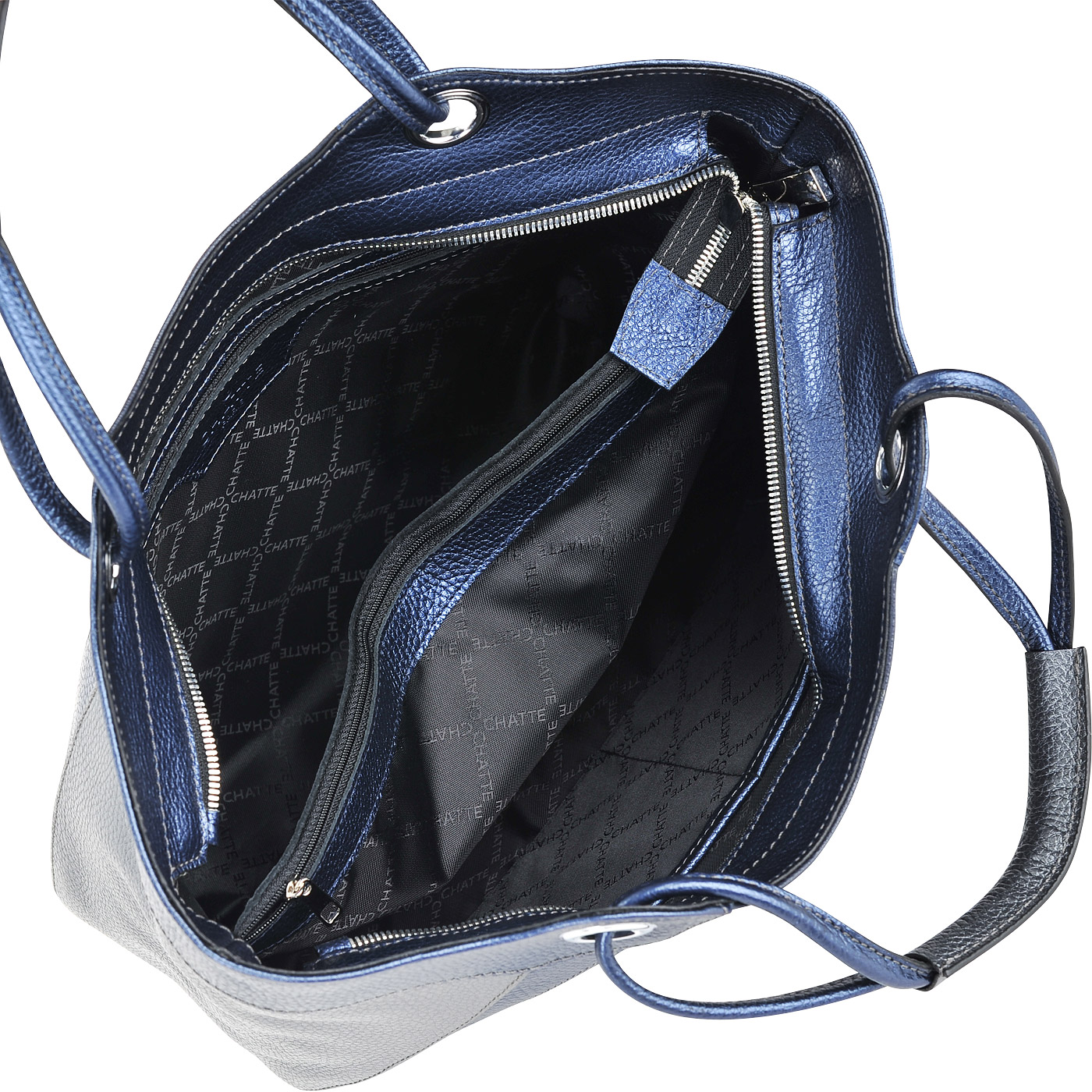 Вместительная кожаная сумка с плечевым ремешком Chatte 