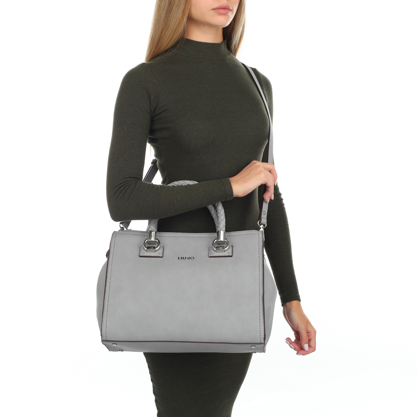 Серая сумка на молнии Liu Jo Manhattan