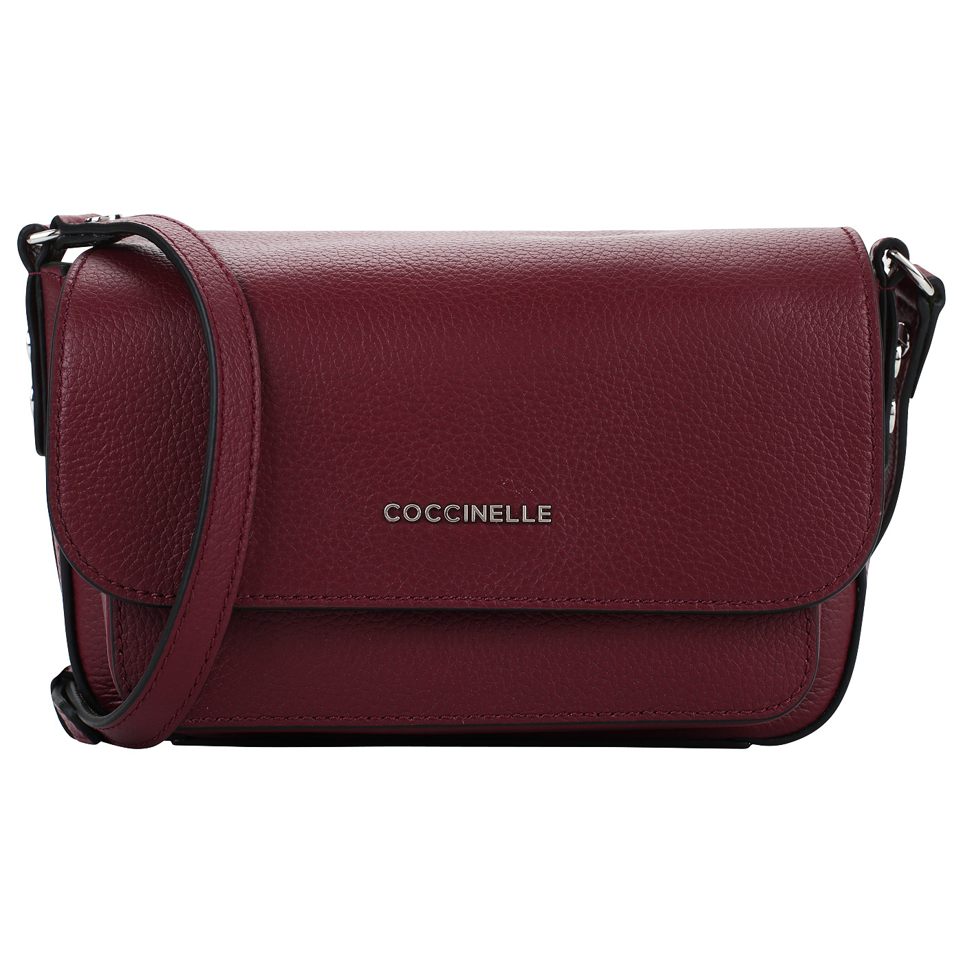 Coccinelle Бордовая кожаная сумочка