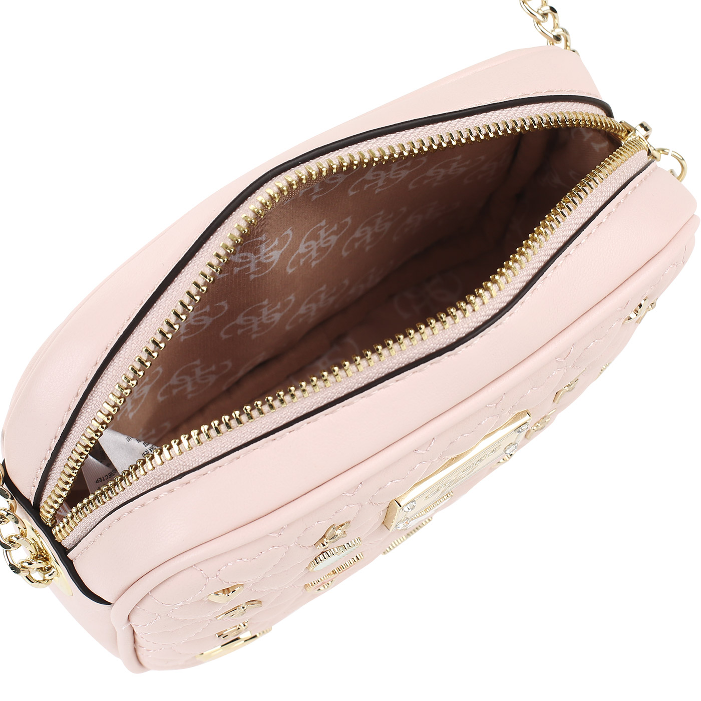 Розовая сумочка с цепочкой через плечо Guess Kids Mae