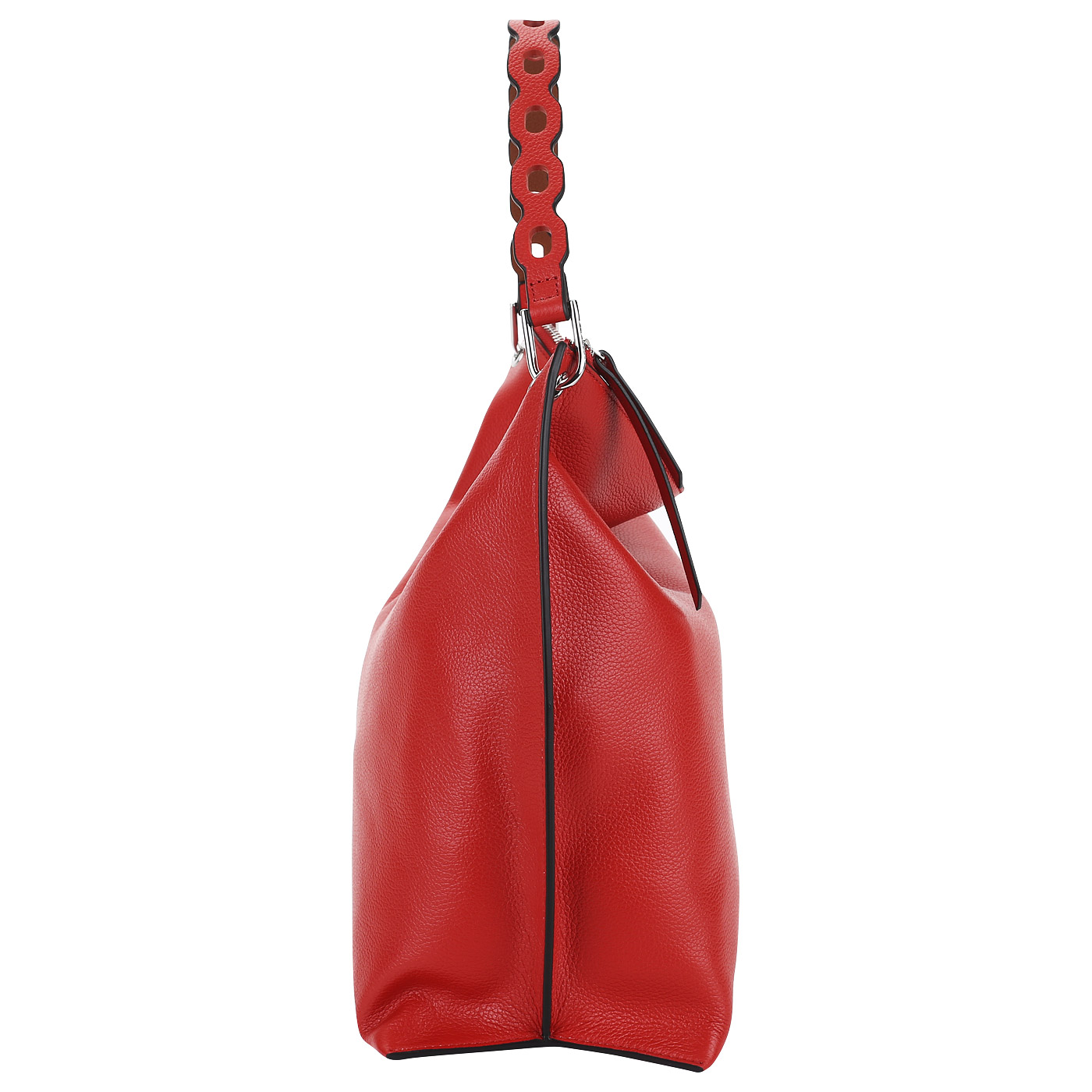 Красная кожаная сумка Coccinelle Naive
