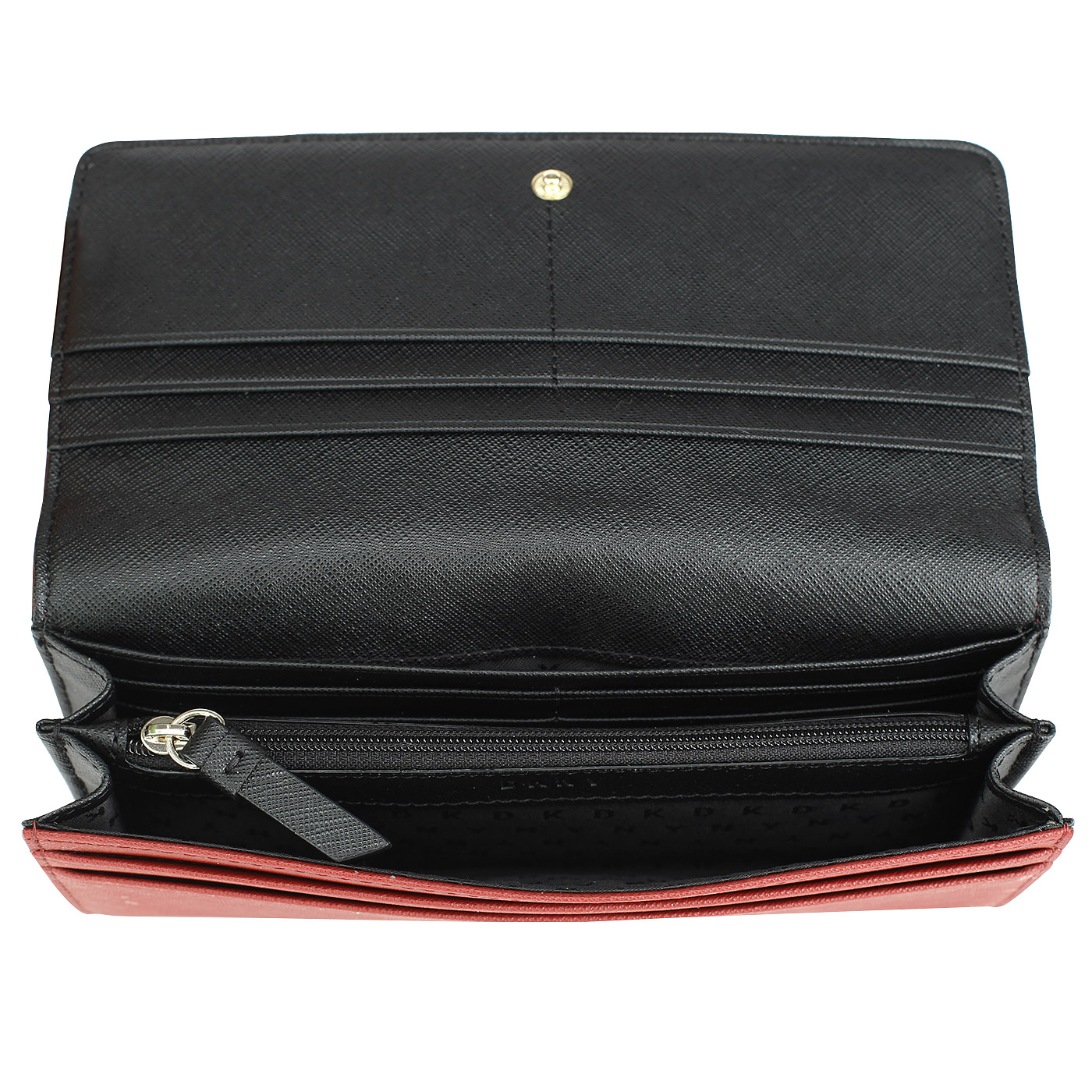Женское портмоне из натуральной сафьяновой кожи DKNY Saffiano