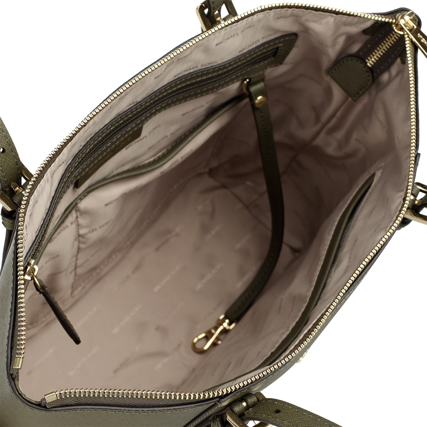 Вместительная сумка из натуральной сафьяновой кожи Michael Kors Jet set item